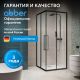 Душевой уголок ABBER Schwarzer Diamant AG02128BH 120x80см профиль чёрный стекло прозрачное