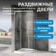 Душевой уголок ABBER Schwarzer Diamant AG01090 90x90 см профиль хром стекло прозрачное