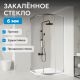 Душевой уголок ABBER Schwarzer Diamant AG01090 90x90 см профиль хром стекло прозрачное