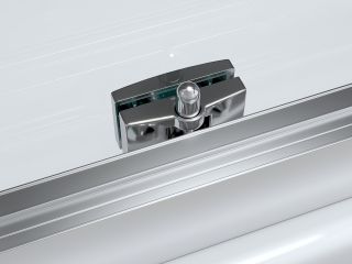 Душевая дверь ABBER Schwarzer Diamant AG301005 100 см профиль хром стекло прозрачное