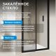 Душевая дверь ABBER Sonnenstrand AG07100B 100 см профиль чёрный стекло прозрачное