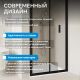 Душевая дверь ABBER Sonnenstrand AG07100B 100 см профиль чёрный стекло прозрачное