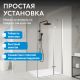 Душевой уголок ABBER Zart AG08090-S71 90x70 см профиль хром стекло прозрачное