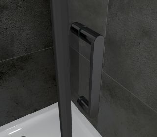 Душевой уголок ABBER Sonnenstrand AG04120BS-S85B 120x85 см профиль чёрный стекло прозрачное