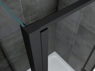 Душевой уголок ABBER Sonnenstrand AG04120BS-S85B 120x85 см профиль чёрный стекло прозрачное