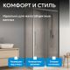Душевой уголок ABBER Schwarzer Diamant AG30100H-S85-S85 100x85 см профиль хром стекло прозрачное