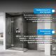 Душевой уголок ABBER Zart AG08100-S71 100x70 см профиль хром стекло прозрачное