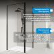 Душевой уголок ABBER Sonnenstrand AG04090B-S85B 90x85 см профиль чёрный стекло прозрачное