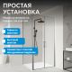 Душевой уголок ABBER Sonnenstrand AG04100C-S85 100x85 см профиль хром стекло прозрачное