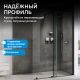 Душевая перегородка ABBER Komfort AG09100B 100 см профиль чёрный стекло прозрачное