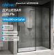 Душевая дверь ABBER Komfort AG93150B 150 см профиль чёрный стекло прозрачное