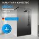 Душевая перегородка ABBER Immer Offen AG69101BD 100 см профиль чёрный стекло прозрачное/тонированное