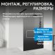Душевая перегородка ABBER Immer Offen AG69101BD 100 см профиль чёрный стекло прозрачное/тонированное