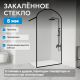 Душевая перегородка ABBER Immer Offen AG64100BN8 100 см профиль чёрный стекло прозрачное