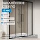 Душевая дверь ABBER Schwarzer Diamant AG33180BH 180 см профиль чёрный стекло прозрачное