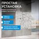Душевая перегородка ABBER Immer Offen AG68100BF8 100 см профиль чёрный стекло прозрачное с рисунком