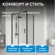 Душевой уголок ABBER Schwarzer Diamant AG30110B5-S80B5 110x80 см профиль чёрный стекло прозрачное
