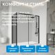 Душевой уголок ABBER Komfort AG93150B-S92B 150x90 см профиль чёрный стекло прозрачное