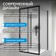 Душевой уголок ABBER Schwarzer Diamant AG30100BMH-S100BM-S100BM 100x100 см профиль чёрный стекло матовое