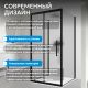 Душевой уголок ABBER Schwarzer Diamant AG30100BMH-S70BM-S70BM 100x70 см профиль чёрный стекло матовое