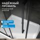 Душевой уголок ABBER Schwarzer Diamant AG30110BMH-S70BM-S70BM 110x70 см профиль чёрный стекло матовое