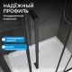 Душевой уголок ABBER Schwarzer Diamant AG30160BMH-S80BM-S80BM 160x80 см профиль чёрный стекло матовое