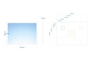 Зеркало с подсветкой ABBER See AG6107S-0.8 80см Зеркало с подсветкой ABBER See AG6107S-0.8 80см