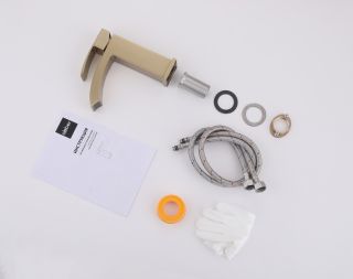 Смеситель для раковины ABBER Wasserfall AF8610G золото матовое