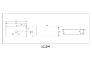 Раковина накладная ABBER Rechteck AC2204MBG 60 см зелёный матовый