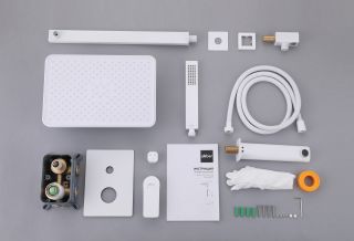 Душевой комплект ABBER Daheim AF8017FW белый матовый