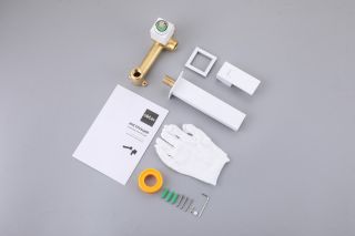 Смеситель для раковины ABBER Daheim AF8212W белый матовый