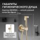 Гигиенический душ со смесителем ABBER Wasser Kreis AF8125G золото матовое