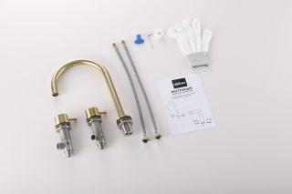 Смеситель для раковины ABBER Wasser Kreis 316 AF8108BG-M брашированное золото