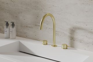 Смеситель для раковины ABBER Wasser Kreis 316 AF8108BG-M брашированное золото