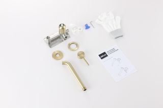 Смеситель для раковины ABBER Wasser Kreis 316 AF8112BG-M золото брашированное