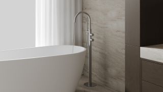 Напольный смеситель для ванны ABBER Wasser Kreis AF8115BST брашированная сталь