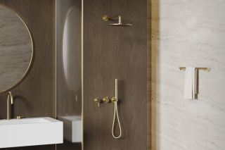 Душевой комплект ABBER Wasser Kreis 316 AF8118BG брашированное золото