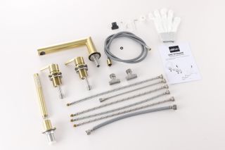 Смеситель на борт ванны ABBER Perfekte 316 AF8A13BG брашированное золото