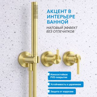 Душевой комплект ABBER Perfekte 316 AF8A18BG брашированное золото