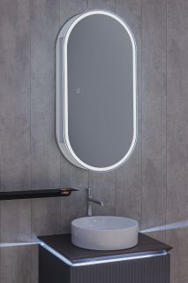Зеркальный шкаф с подсветкой ABBER Kontur AG6339S 50 см сенсорный выключатель диммер