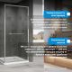 Душевой уголок ABBER Sonnenstrand AG0A100 100x100 см профиль хром стекло прозрачное