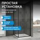 Душевой уголок ABBER Schwarzer Diamant AG0A090B 90x90 см профиль чёрный стекло прозрачное