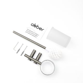 Щётка для унитаза ABBER Osten 316 AA1832BGG брашированная оружейная сталь