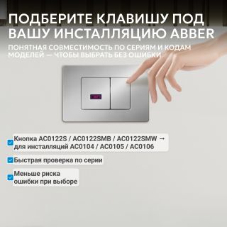 Кнопка смыва сенсорная ABBER AC0122S хром