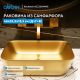 Раковина накладная ABBER Rechteck AC2200MMG 46 см золото матовое