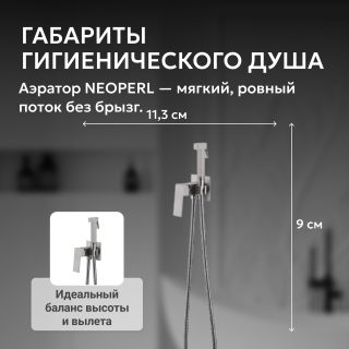 Гигиенический душ со смесителем ABBER Daheim AF8226SP сатин