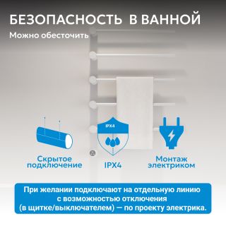 Полотенцесушитель электрический ABBER Charme AH4005MW 79x52 см белый матовый