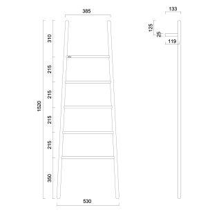 Полотенцесушитель электрический ABBER Treppe AH4705MW 53x152 см белый матовый