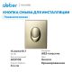 Кнопка смыва ABBER AC0125BG пневматическая брашированное золото