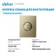 Кнопка смыва ABBER AC0126BG пневматическая брашированное золото